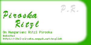 piroska ritzl business card